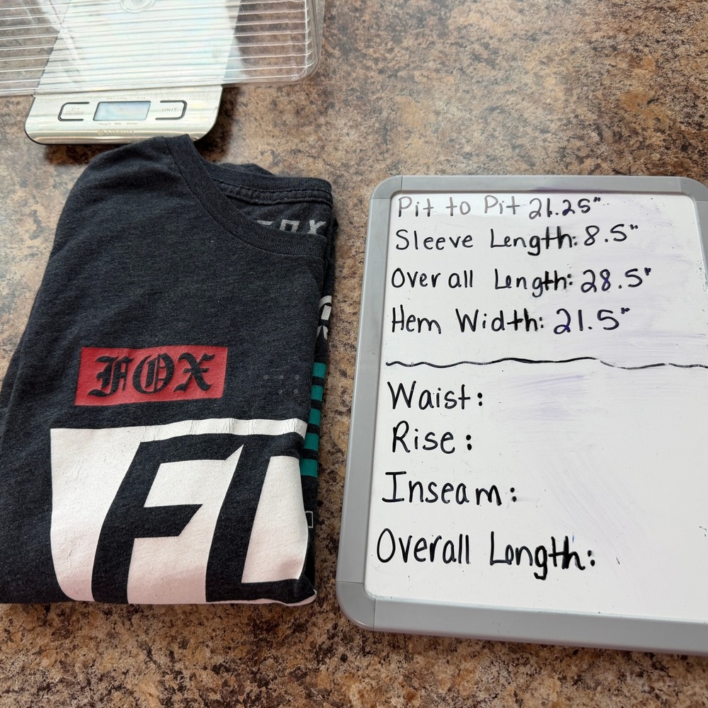 Fox Union Pop Racing Mens Large Gray Graphic T-Shirt Premium Fit Motocross Tee - Picture 6 of 7